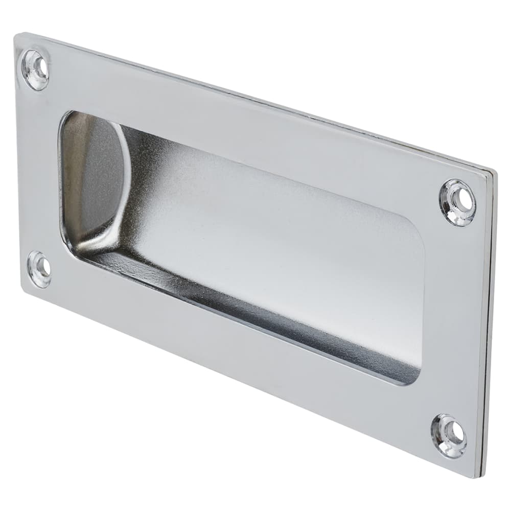 Altro Rectangular Flush Cabinet Pull Handle - 102 x 45mm - Polished Chrome