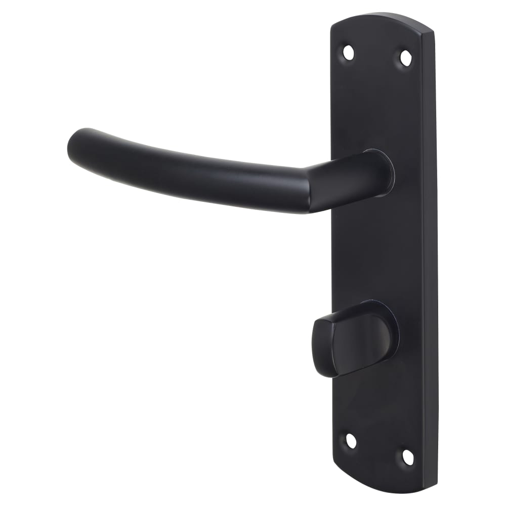Altro Arched Bathroom Door Handle - 172 x 44mm - LH - Matt Black