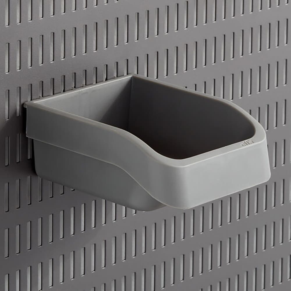 elfa Garage+ Storage Top Track System - Short Bin for Storing Board - Matt Grey