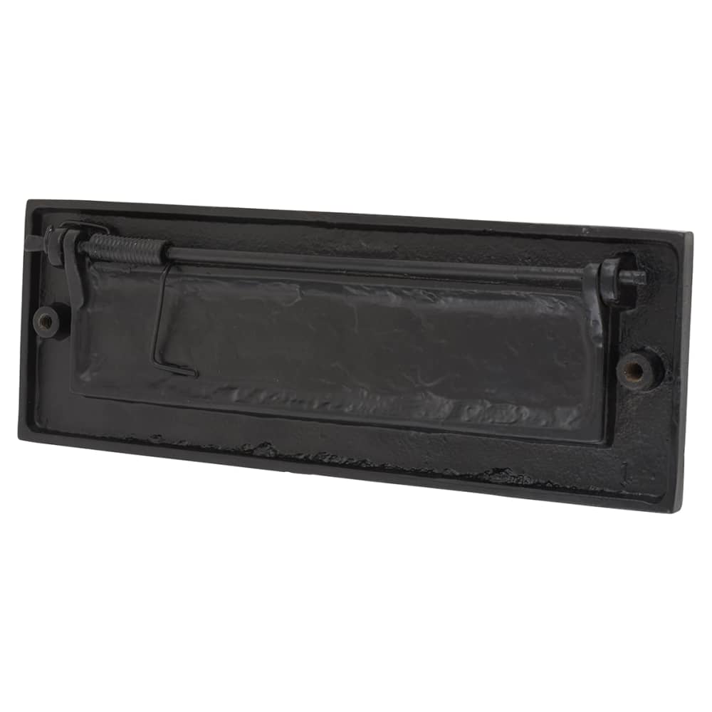 Olde Forge Plain Letter Plate - 254 x 90mm - Antique Black Iron