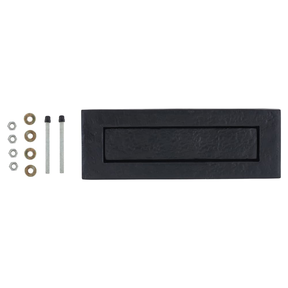 Olde Forge Plain Letter Plate - 254 x 90mm - Antique Black Iron