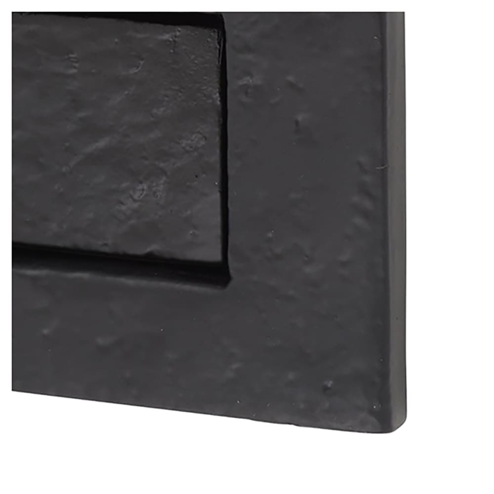 Olde Forge Plain Letter Plate - 254 x 90mm - Antique Black Iron