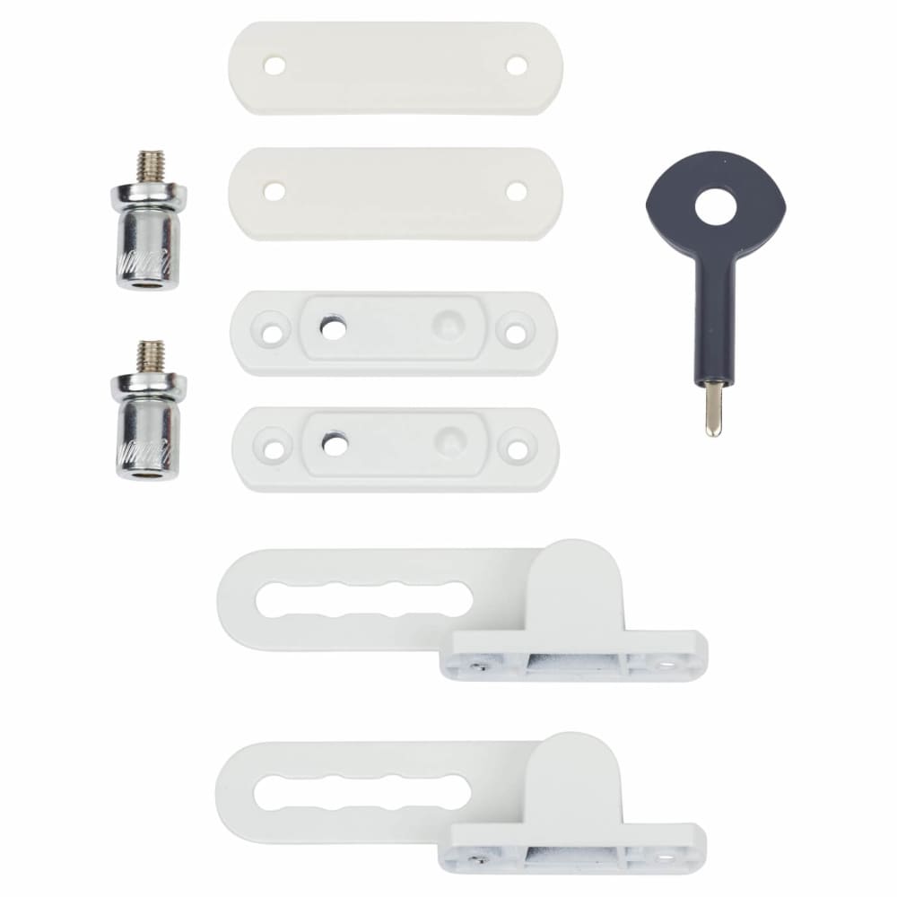 Yale Child Safety Window Restrictor - 85 x 70 x 18mm - White - Pack of 2 with 1 Key