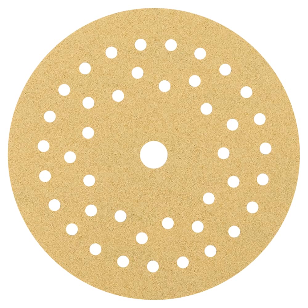 Mirka Gold Sanding Disc 42 Hole Multifit - 125mm Diameter - Grit 120 - Pack of 100