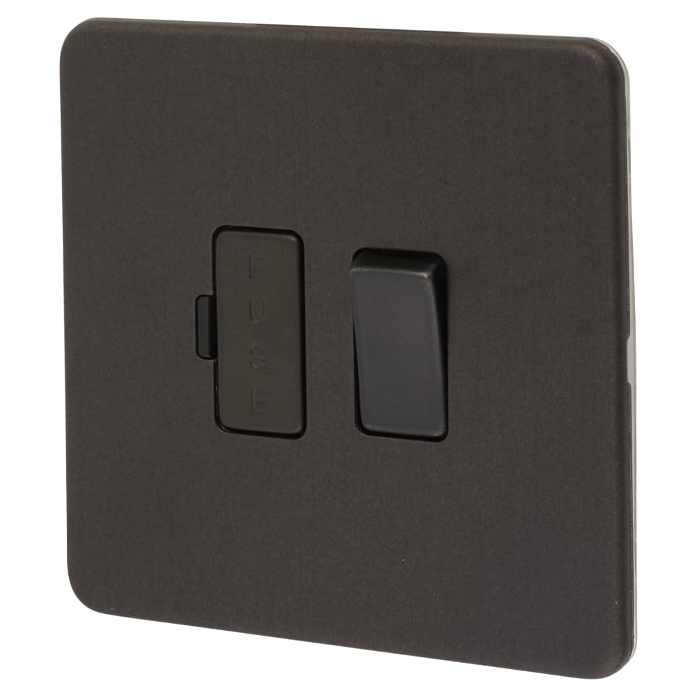 Despatch Spur Knightsbridge 13A 1 Gang Screwless Flat Plate Switched Fused Spur ...