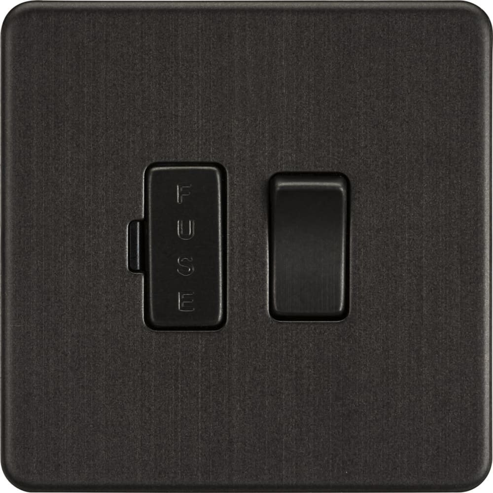 Despatch Spur Knightsbridge 13A 1 Gang Screwless Flat Plate Switched Fused Spur ...
