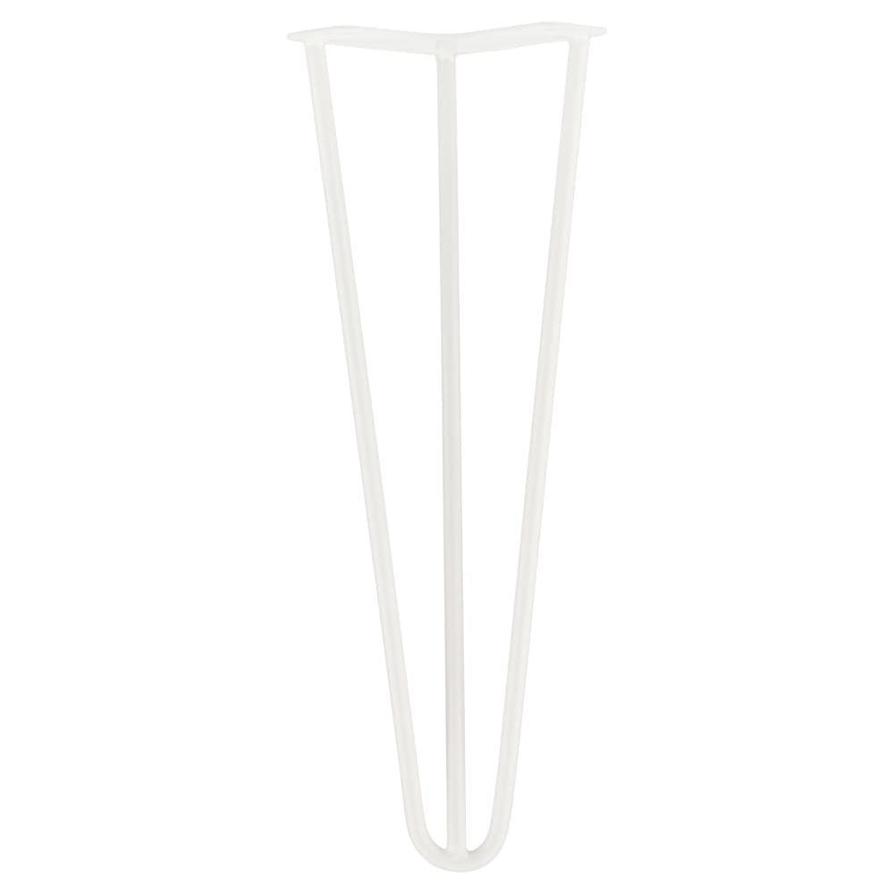 Altro Hairpin Leg - 3 Pin - 400mm Height - White - Pair