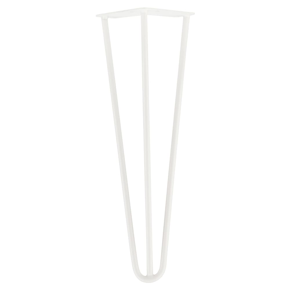 Altro Hairpin Leg - 3 Pin - 400mm Height - White - Pair