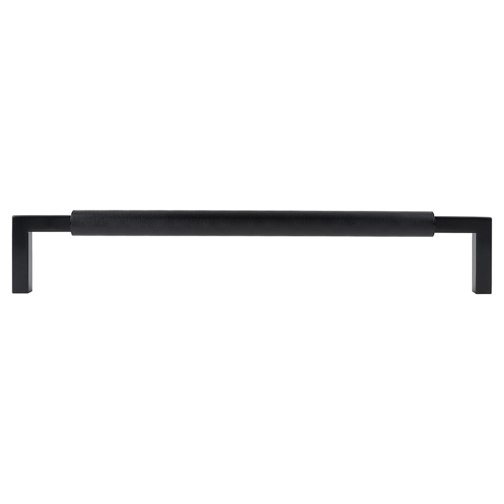 Hampstead Knurled 25mm D-Bar Door Pull Handle - Bolt Fix - 450mm Centres - Matt Black