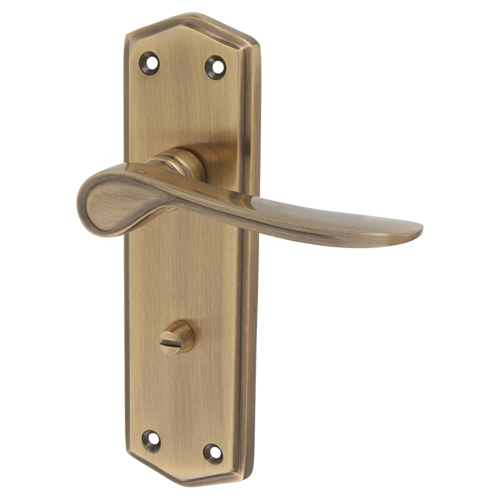 Altro Rome Bathroom Door Handle - 170 x 50mm - Antique Brass