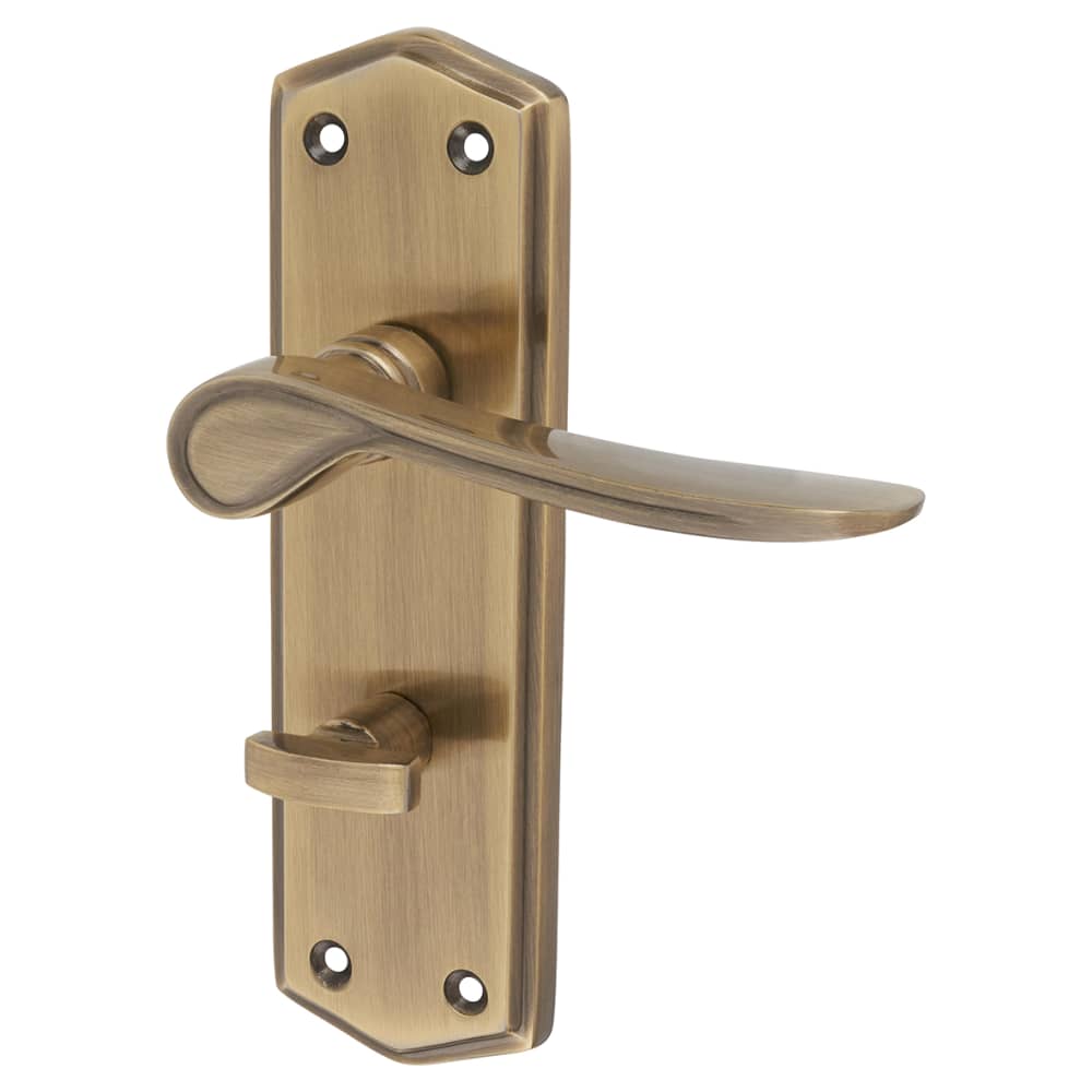 Altro Rome Bathroom Door Handle - 170 x 50mm - Antique Brass