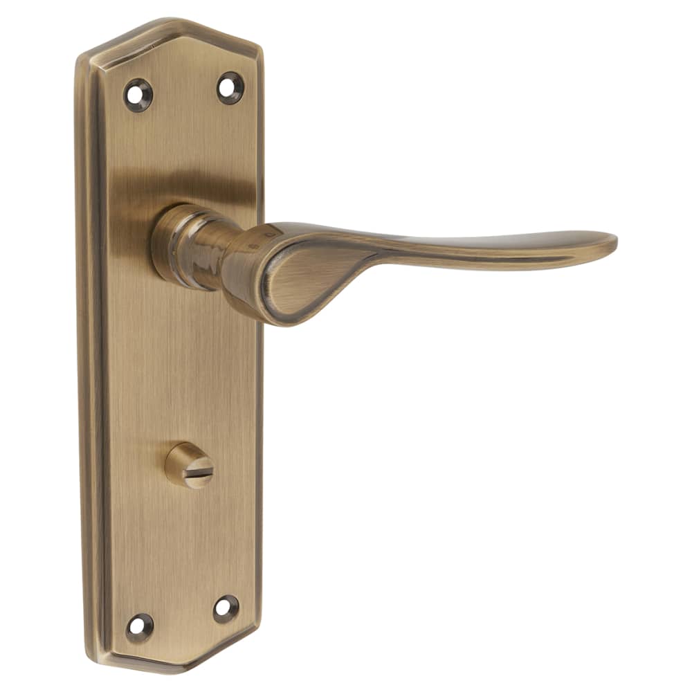 Altro Rome Bathroom Door Handle - 170 x 50mm - Antique Brass