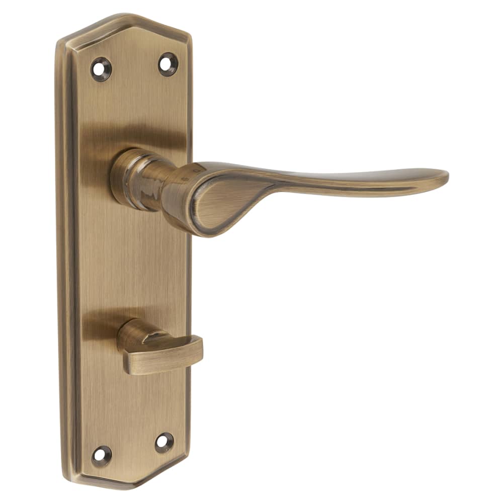 Altro Rome Bathroom Door Handle - 170 x 50mm - Antique Brass