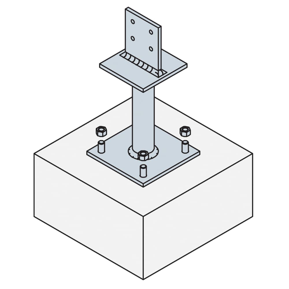 Simpson Strong Tie PBH120 Heavy Duty Elevated Post Base for 120-200mm Posts - 216mm Height