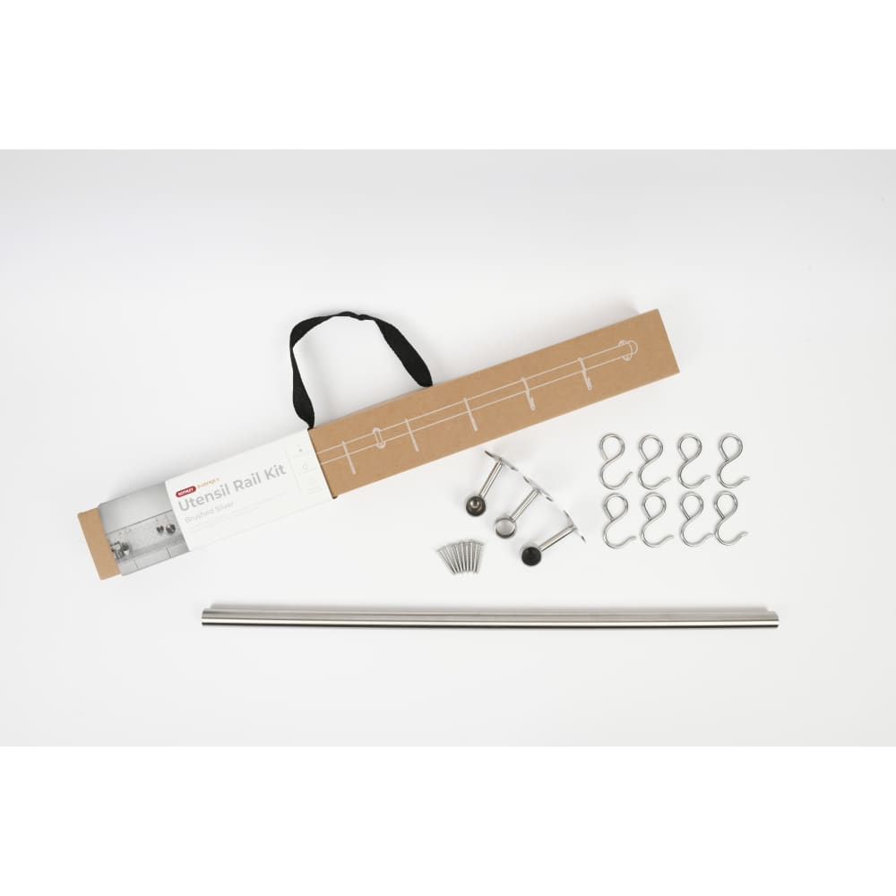 Rothley Kitchen Utensil Rail Kits - 19 x 1000mm - Brushed Silver
