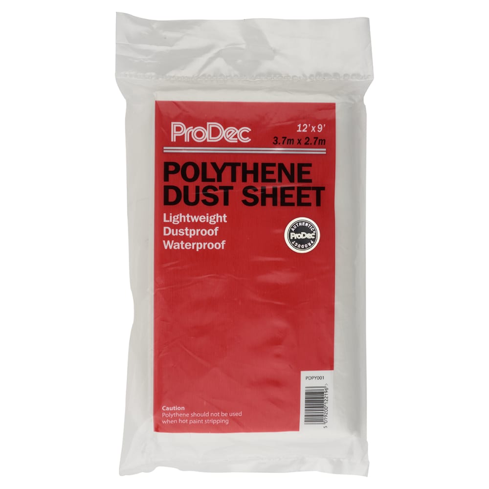 ProDec Polythene Dust Sheet - 12' x 9'