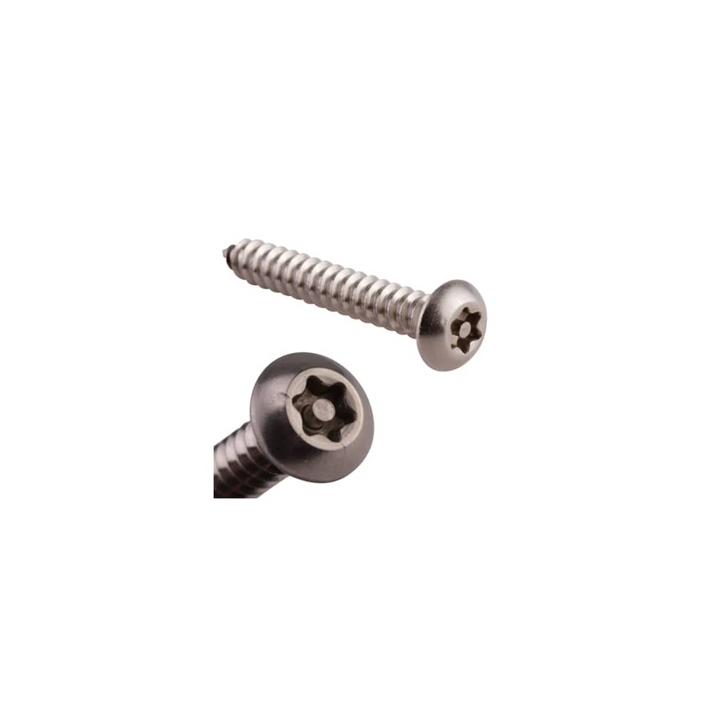 Hafren 6-Lobe Pin Self Tapping Screws - 8 x 1" - Button Head - Pack of 100
