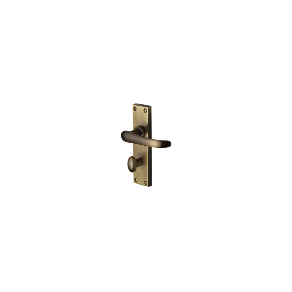Heritage Brass by M Marcus Windsor Bathroom Door Handle - 154 x 40mm - Antique Brass