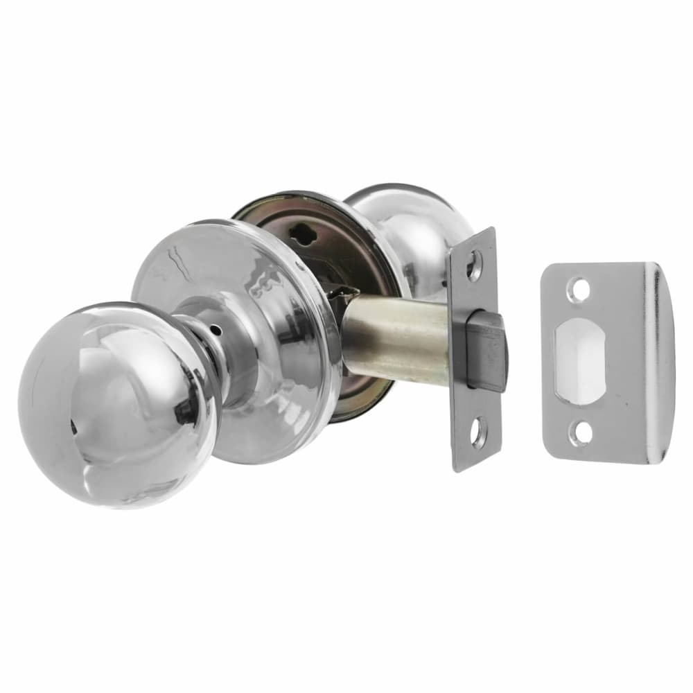 Touchpoint Bala Hotel Mortice Door Knobset - Passage - 65mm Rose Diameter - Polished Chrome