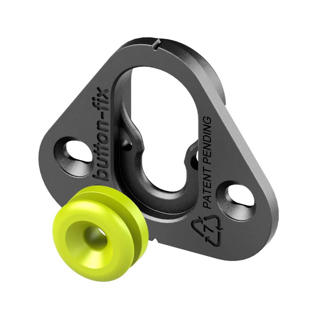 Button Fix Type 1 - Fix & Button for Countersunk Wood Screws - 45 x 55mm - Pack of 12