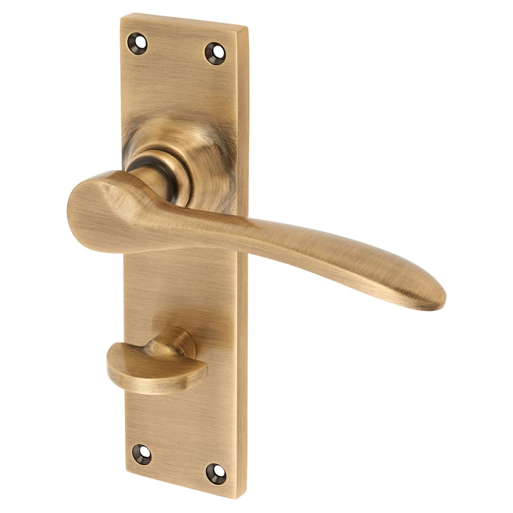 Hampstead Buckingham Bathroom Door Handle -152 x 41mm - Antique Brass
