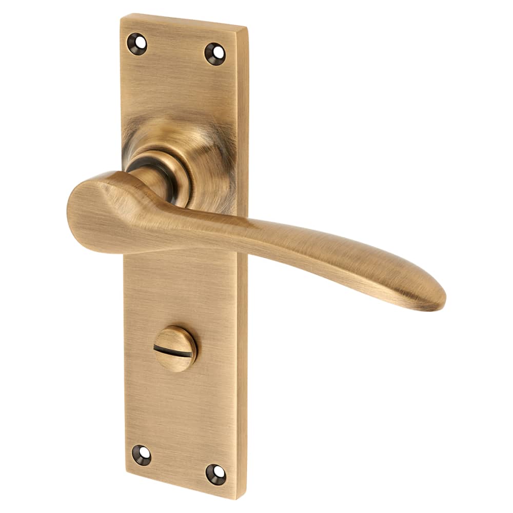 Hampstead Buckingham Bathroom Door Handle -152 x 41mm - Antique Brass