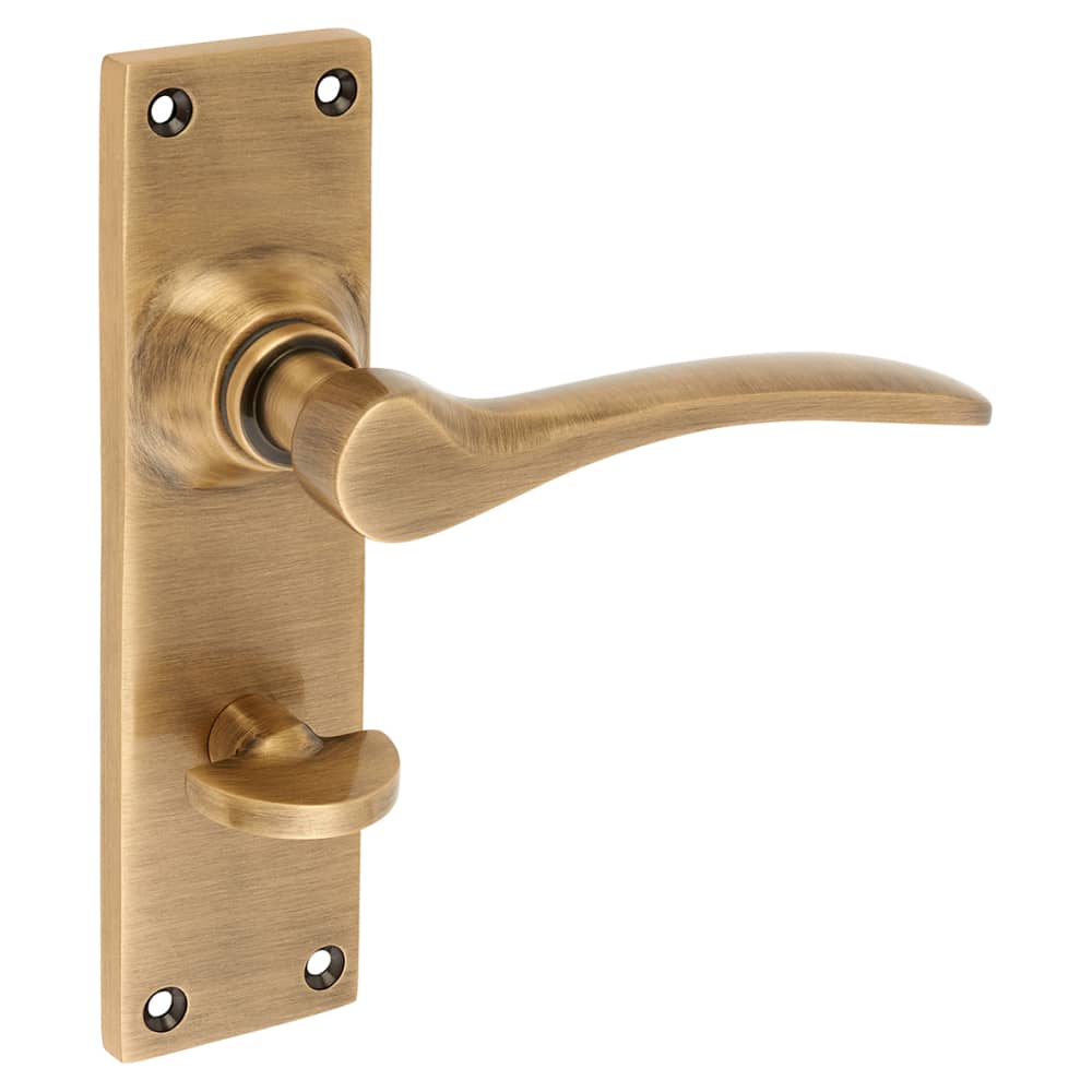 Hampstead Buckingham Bathroom Door Handle -152 x 41mm - Antique Brass