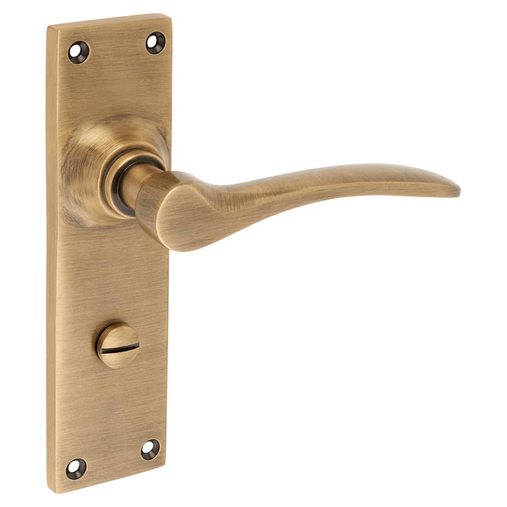 Hampstead Buckingham Bathroom Door Handle -152 x 41mm - Antique Brass