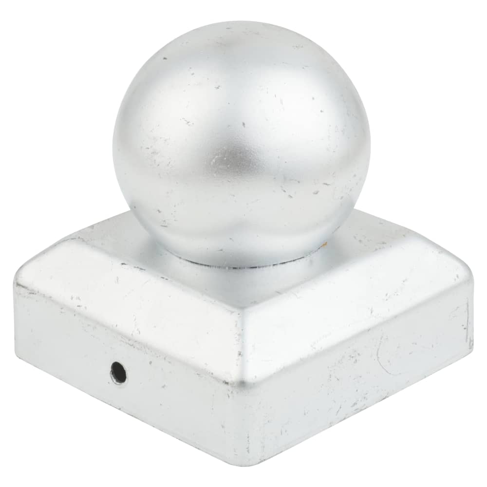 TIMCO Ball Fence Post Cap for 3"/ 75mm Posts - Zinc