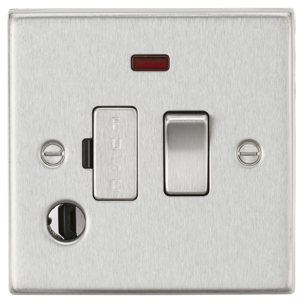 Despatch Spur Knightsbridge 13A 1 Gang Square Edge Switched Fused Spur with Neon ...