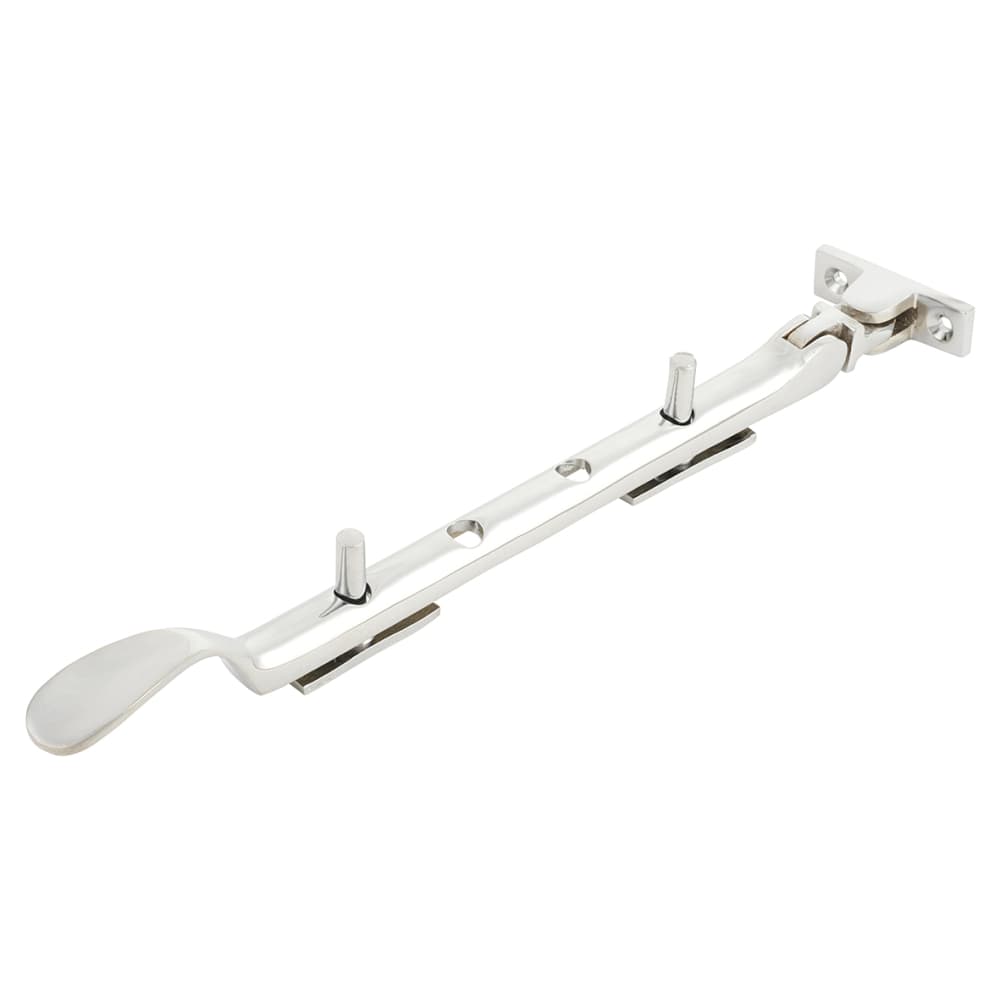 Altro Cast Victorian Casement Window Stay - 10"/250mm Length - Polished Chrome