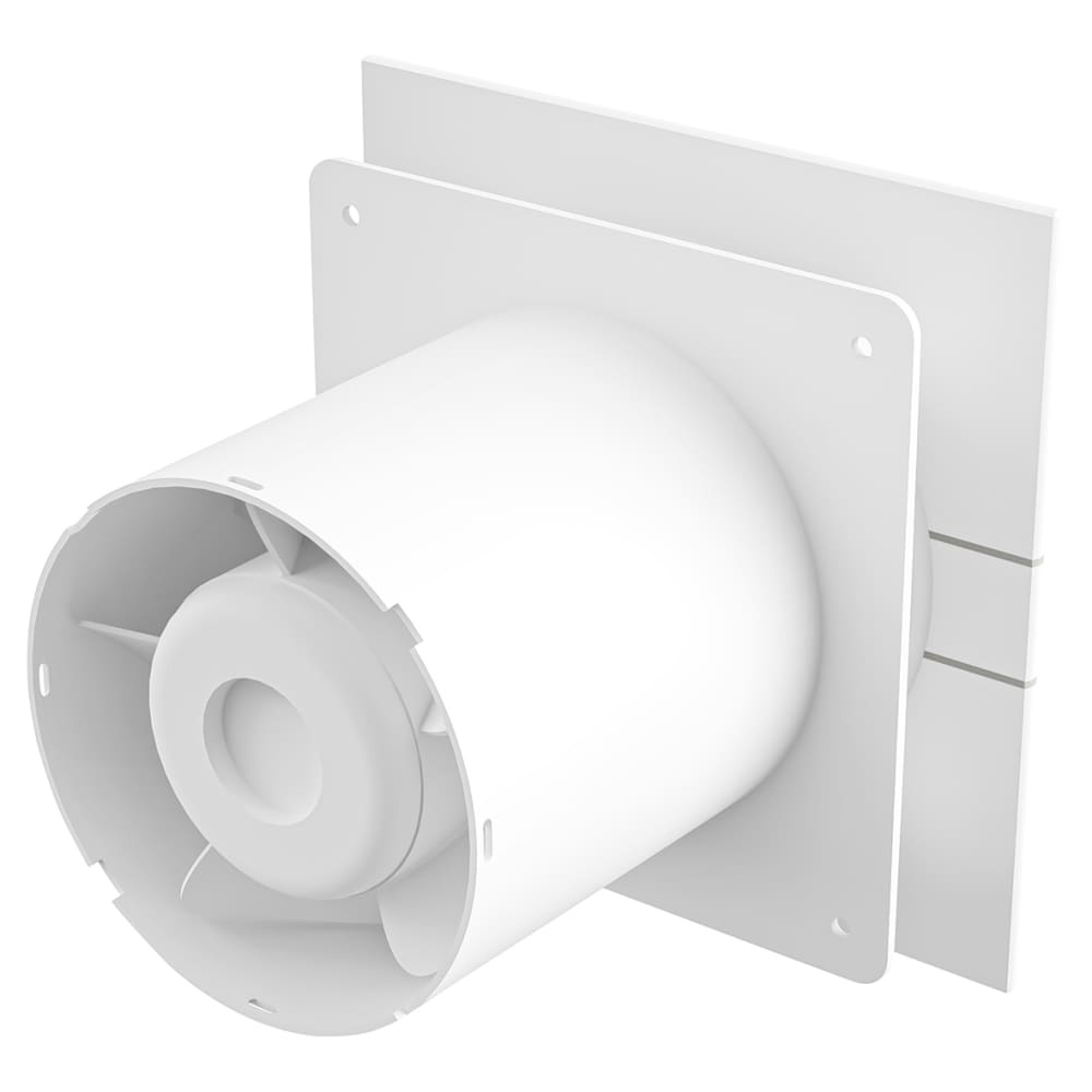 Everything Ventilation Mela Air Glass EVEMAG100T001 Bathroom Extractor Fan with Timer - White