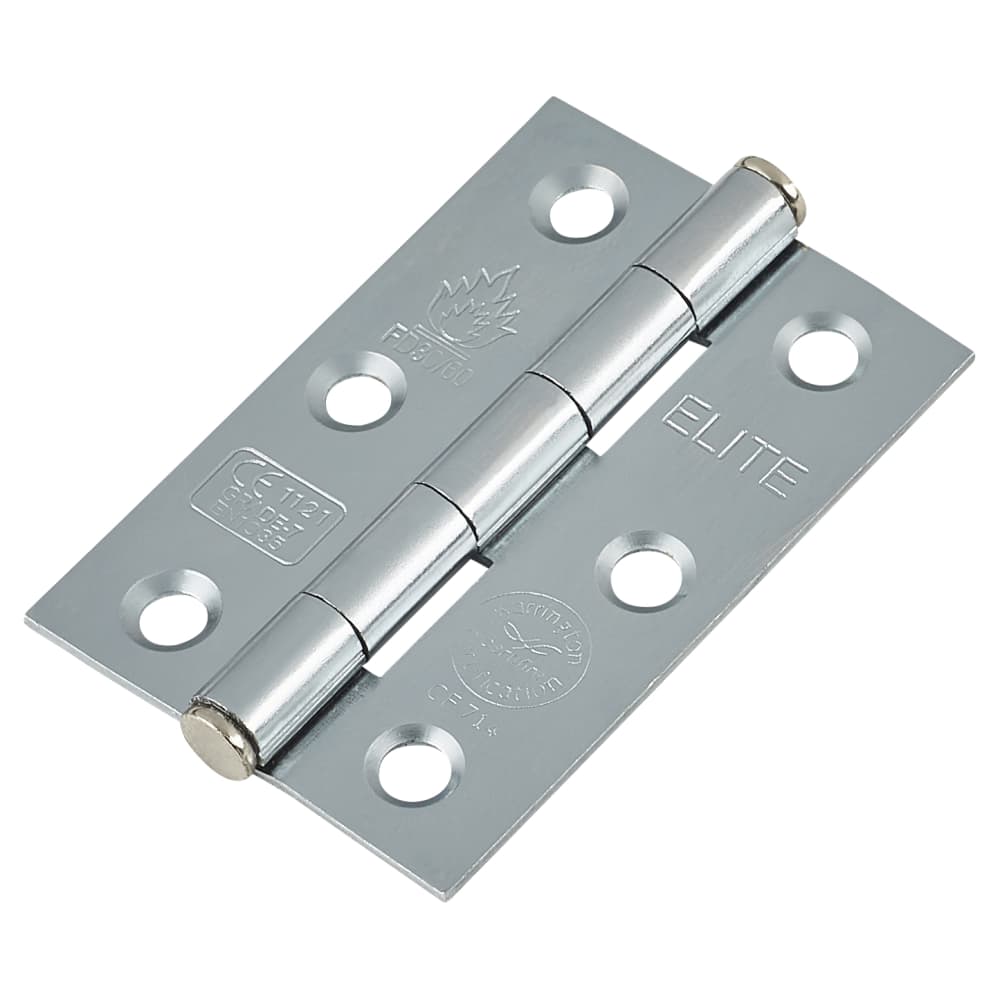 Altro Tubular Latch Pack - 57mm Backset - 3 x Fire Rated Button Tip Hinges - Satin Chrome