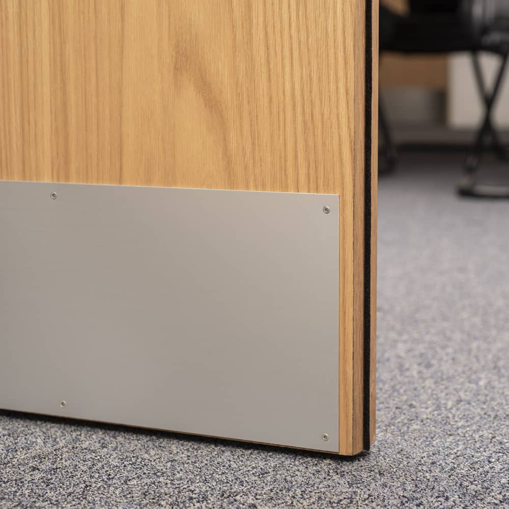 Aluminium Kick Plate - 1000 x 150 x 1.2mm - No Screw Holes - Satin Anodised