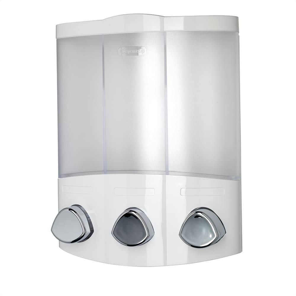 Croydex Euro Wall Mounted Trio Soap Dispenser - 180 x 100 x 230mm - White
