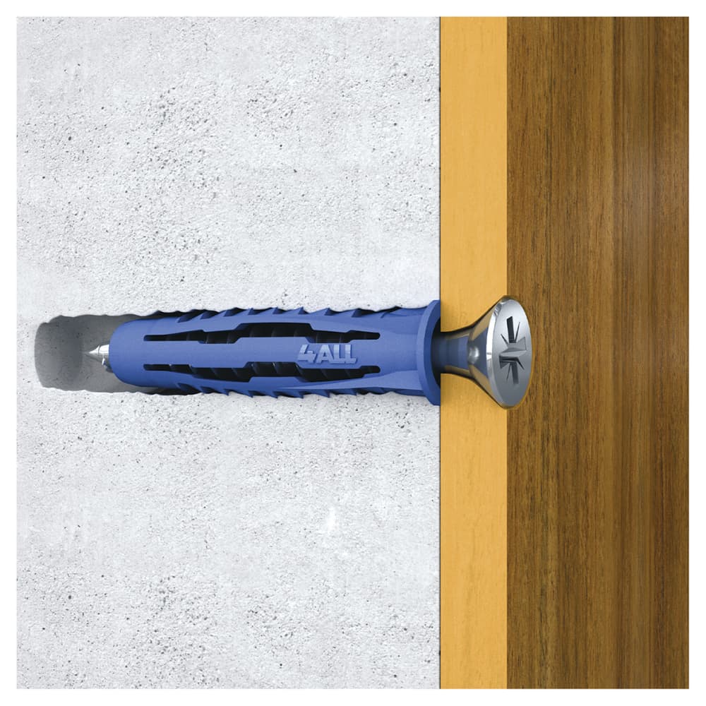 Rawlplug RAWL4ALL Nylon Wall Plug - 5 x 25mm - Blue - Pack of 100