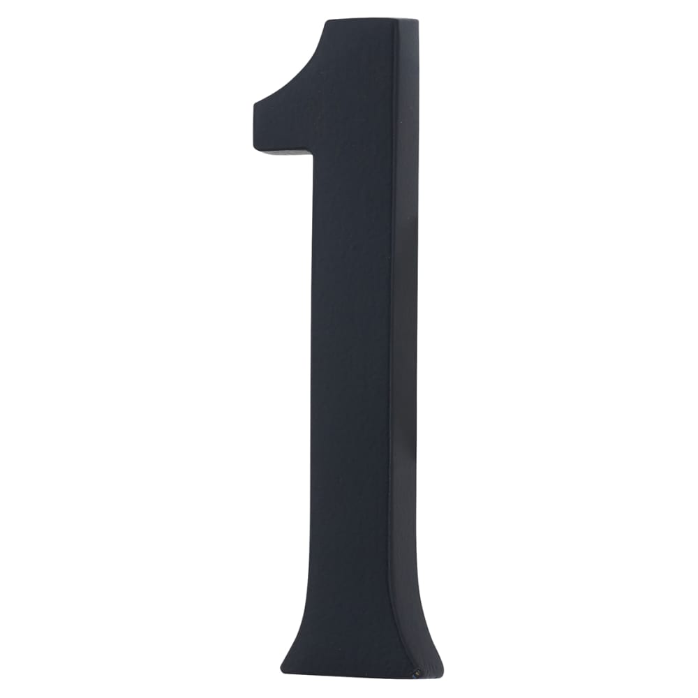 Heritage Brass 76mm Concealed Screw Fix Door Numeral - 1 - Matt Black