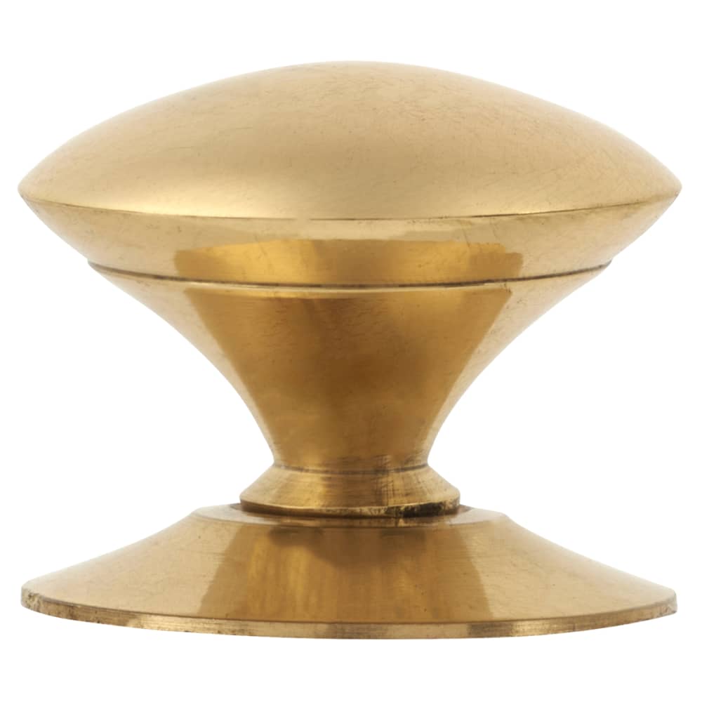 Touchpoint Budget Victorian Round Cabinet Knob - 25mm Diameter - Polished Brass