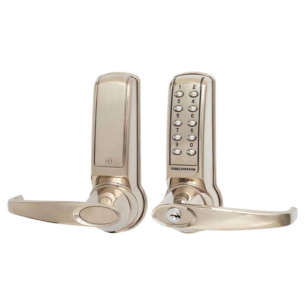 Codelocks CL4010 Digital Code Operated Lock and Latch with Intumescent - Stainless Steel