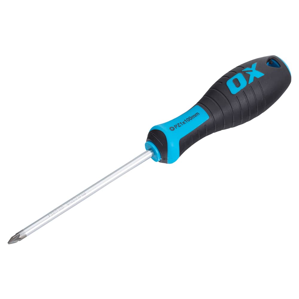 OX Pro Pozi Screwdriver - PZ1 x 100mm | IronmongeryDirect | Same
