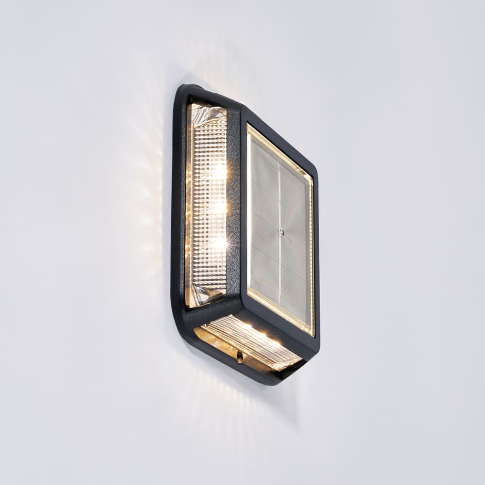 Forum Zink Tanfield 1W LED Solar Ground Garden Light with Photocell - IP65 - 4000K - Black