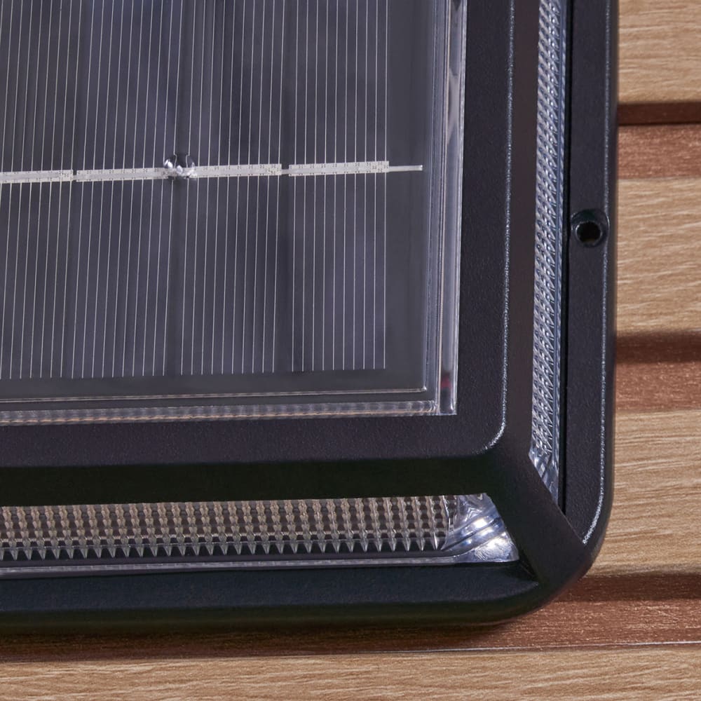 Forum Zink Tanfield 1W LED Solar Ground Garden Light with Photocell - IP65 - 4000K - Black