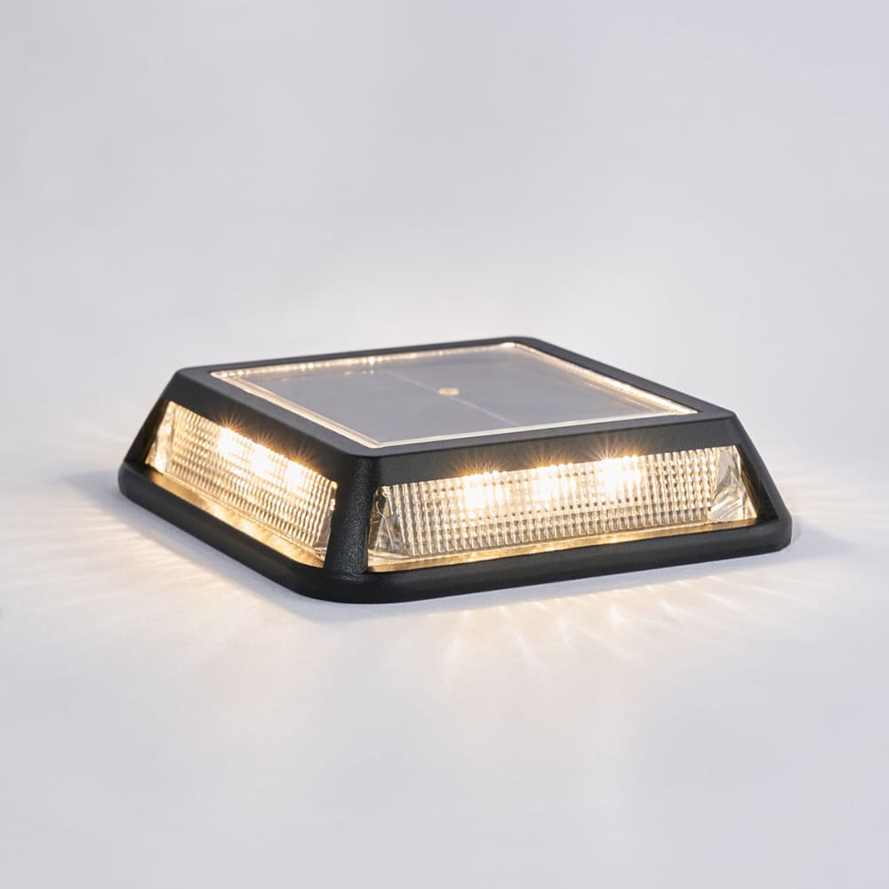Forum Zink Tanfield 1W LED Solar Ground Garden Light with Photocell - IP65 - 4000K - Black