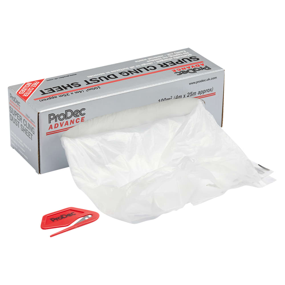 ProDec Advance Super Cling Polythene Dust Sheet Roll - 25m x 4m