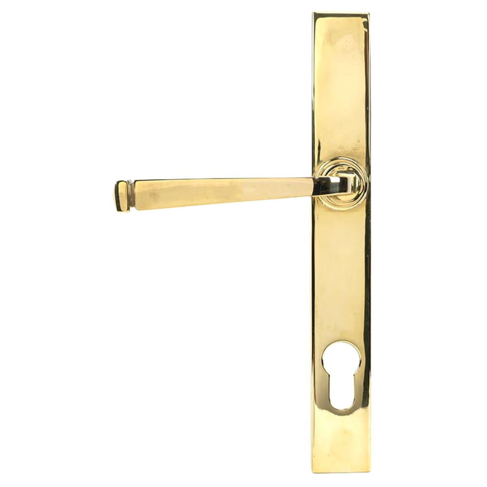 From The Anvil Avon uPVC Slimline Multipoint Door Handle - 92mm c/c - Polished Brass