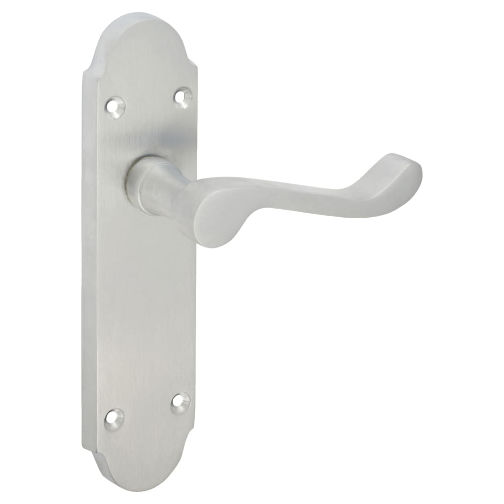 Touchpoint Victorian Summer Latch Door Handle - 168 x 40mm - Satin Chrome