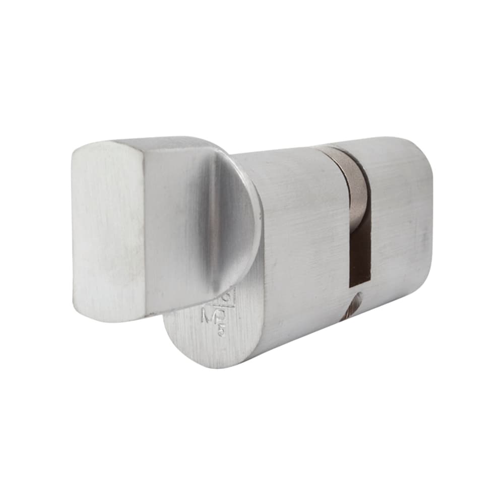 Eurospec 5 Pin 70mm Oval Thumbturn Cylinder - 35mm Turn + 35mm - Satin Chrome - Keyed to Differ
