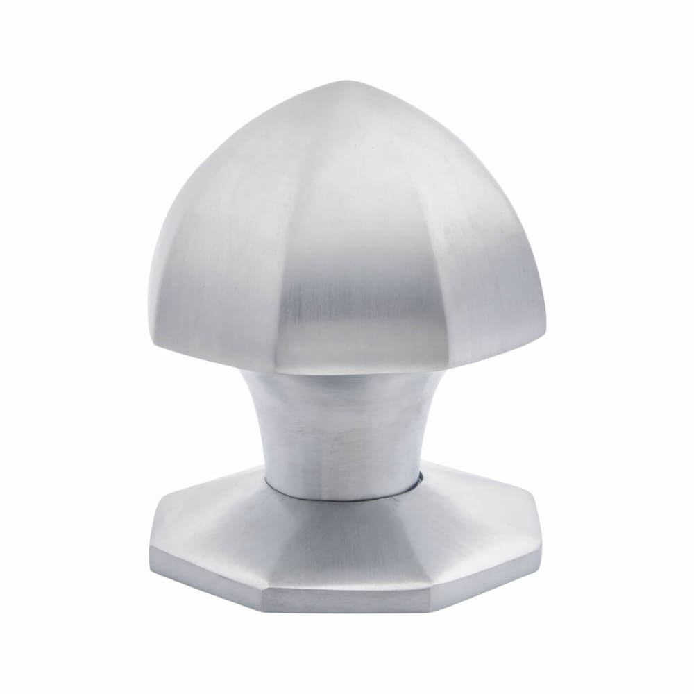 Altro Octagonal Centre Door Knob - 64mm Rose Diameter - Satin Chrome