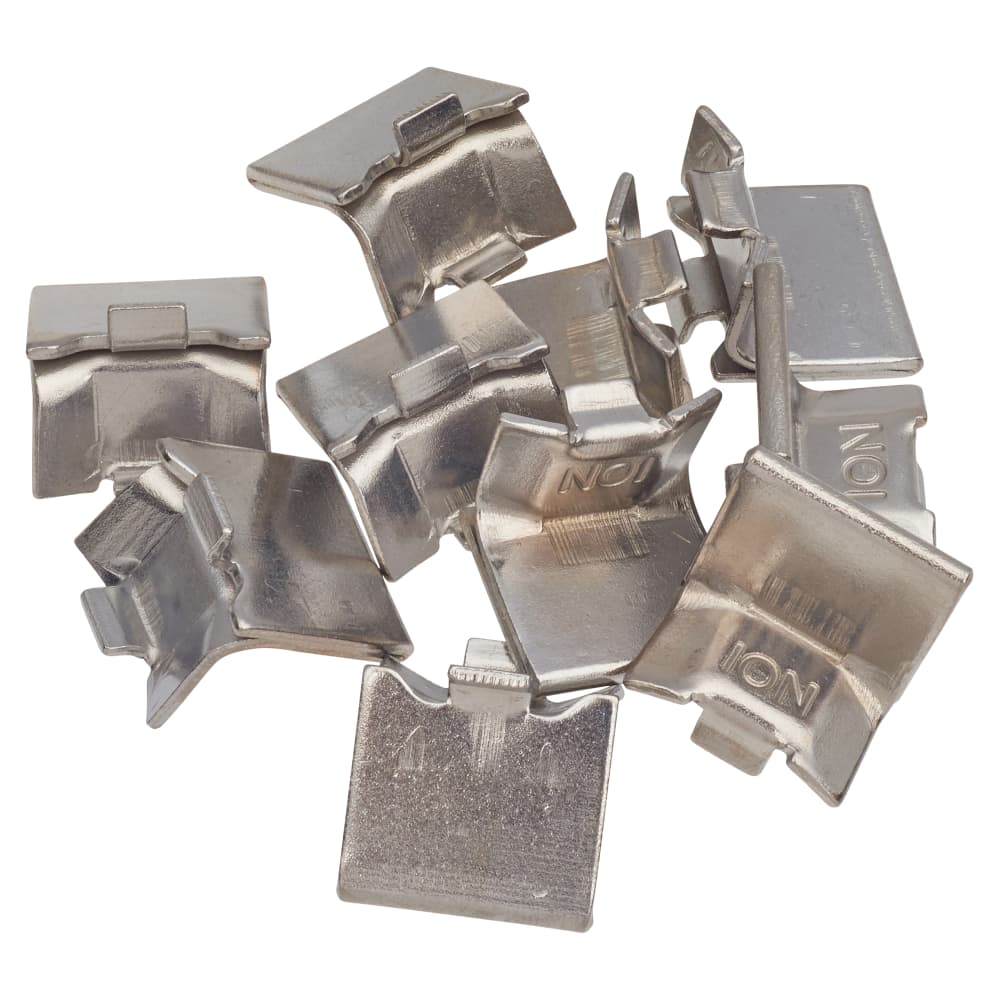 Altro Heavy Duty Raised Bookcase Clip - Satin Chrome Plated - Pack of 10