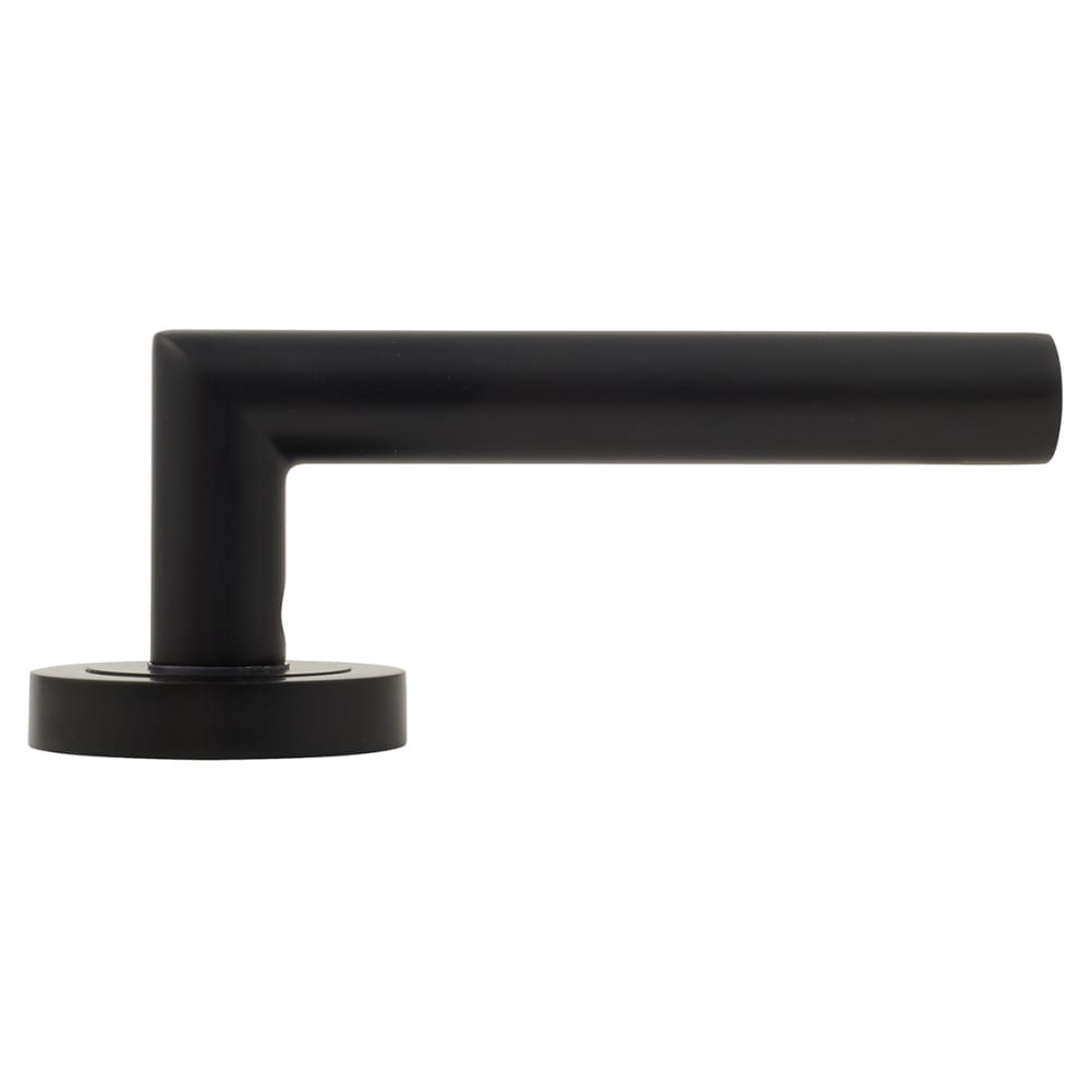 Altro Emily Door Handle on Rose - Matt Black 